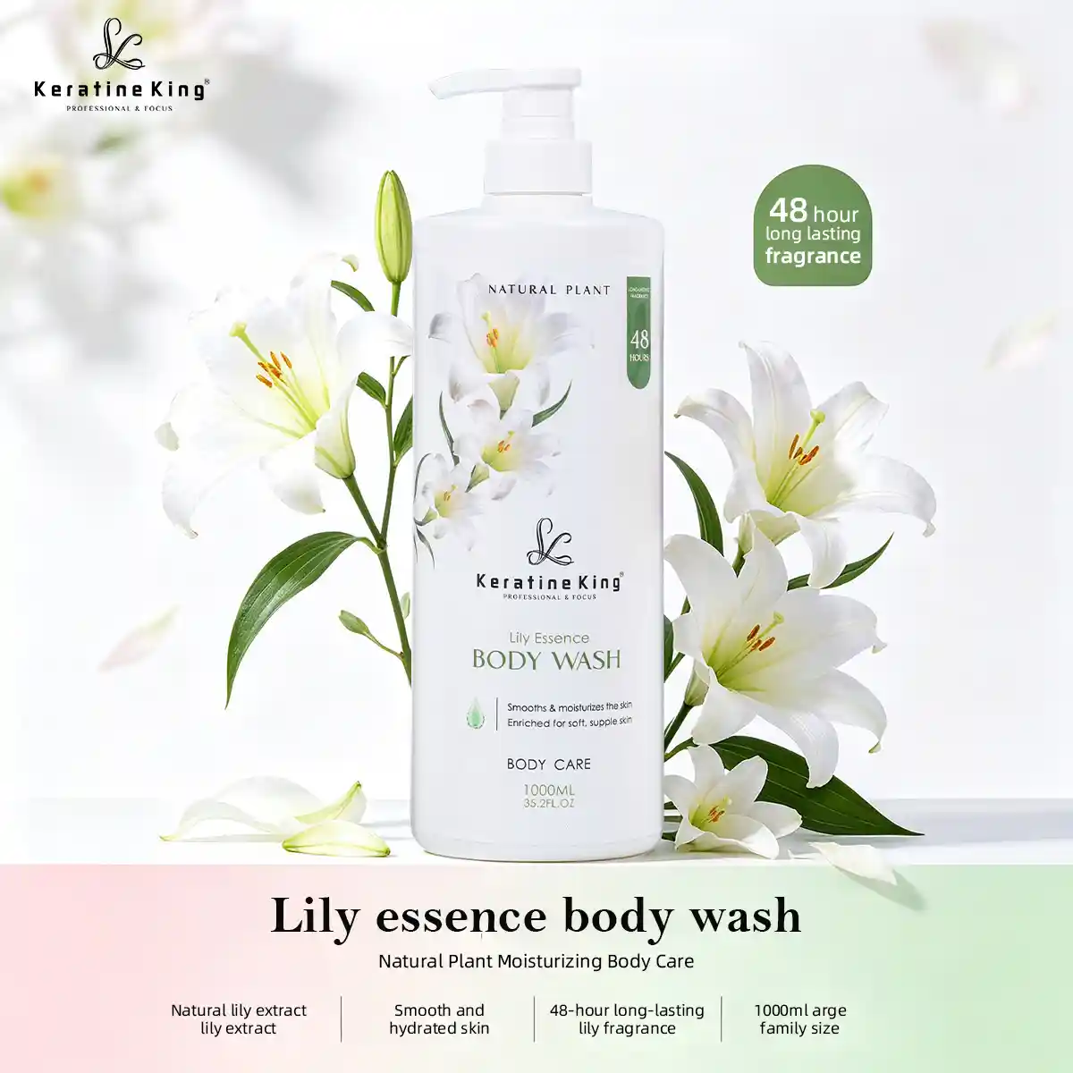 Keratine King Lily Essence Body Wash